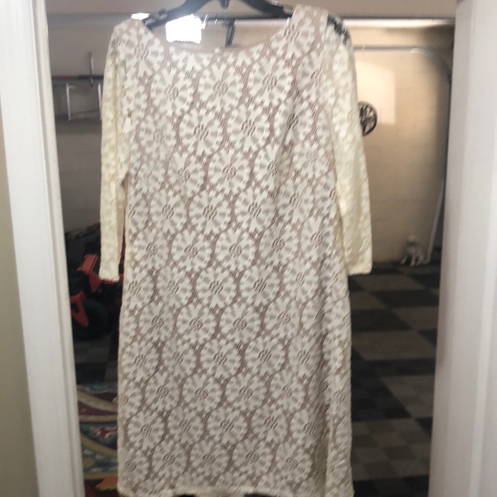 J Howard Sz 12 Cream Dress